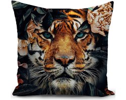 HUASHUZI kussenhoes 40 x 40 cm tijger jungle kussendecoratie cadeaus voor bankkussens kussenslopen decoratieve kussens bankkussens kussenhoes bank slaapkamer woonkamer decoratieve kussens