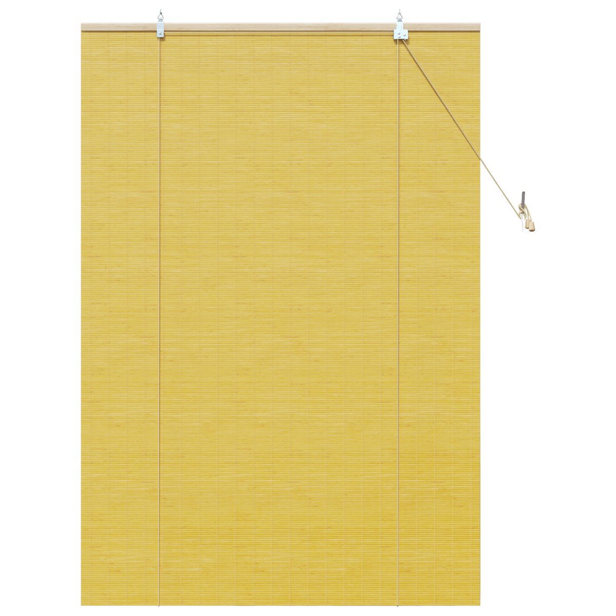 vidaXL - Rolgordijn - Geel - 110 - x - 160 - cm - Bamboe