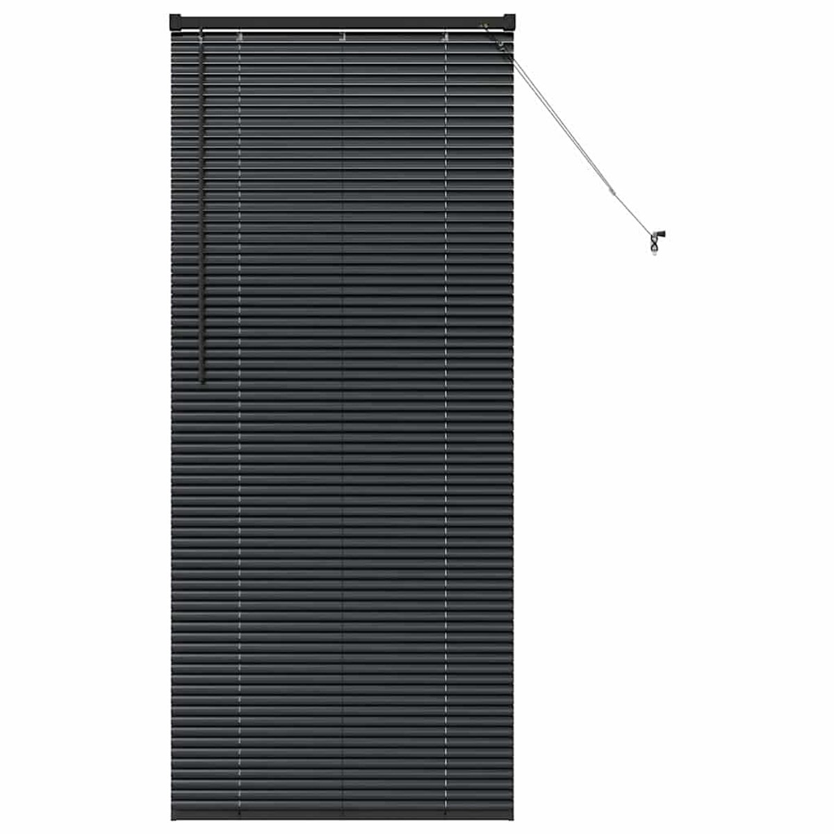 vidaXL - Venetiaanse - jaloezie - Zwart - 175 - x - 80 - cm - 25 - mm - Aluminium