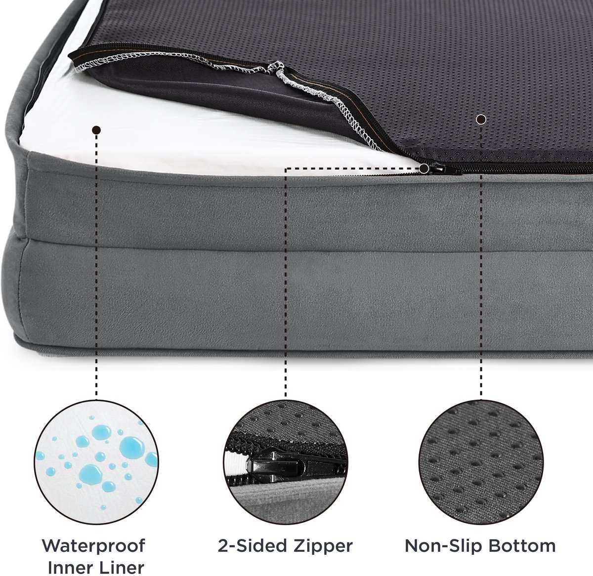 Topmast Hondenbed Molly - Antraciet - 56 x 46 x 16 cm