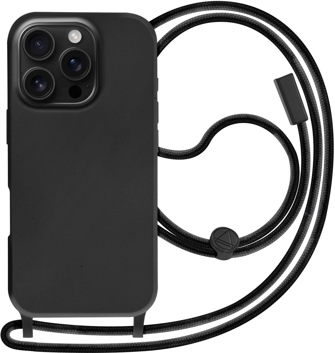 Avizar Semi-stijf Soft touch hoesje Geschikt voor Apple iPhone 16 Pro Max, Zwart