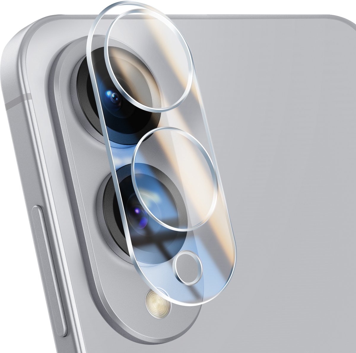 iMak, Cameradeksel Geschikt voor Samsung Galaxy S25 Edge krasbestendig gehard glas, Transparant