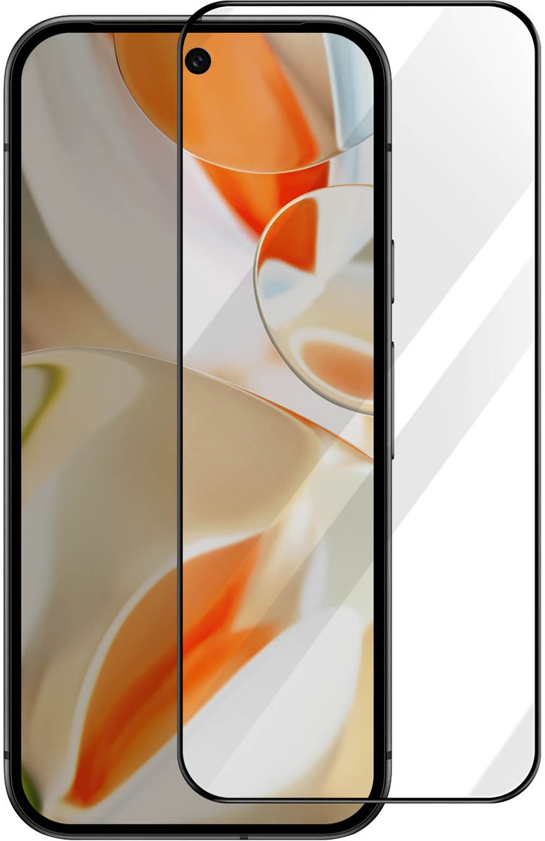Muvit, Gehard glas voor Google Pixel 9 Pro XL hardheid 9H + met applicator, Zwart
