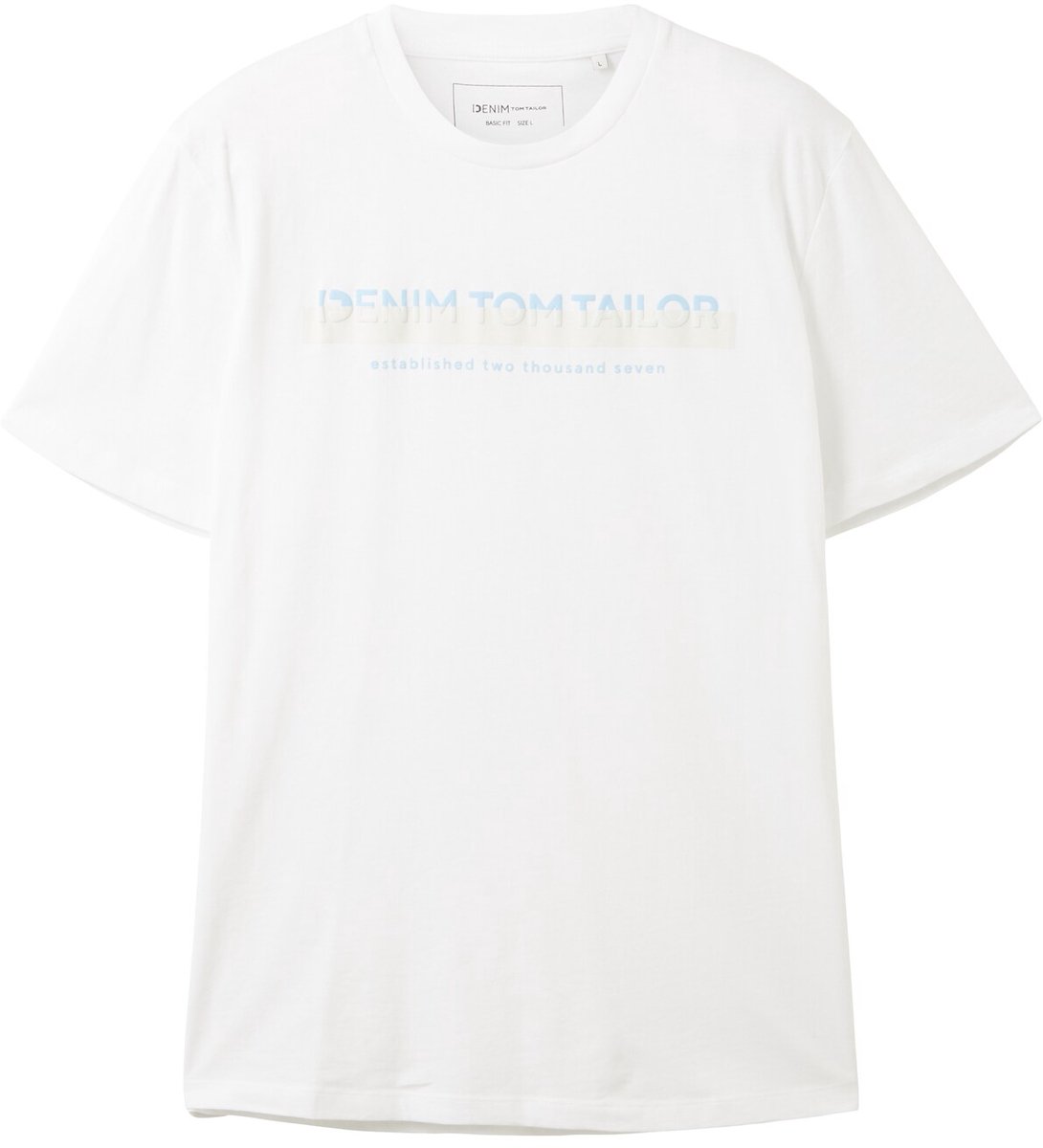 Tom Tailor Denim - T-shirt met logoprint - Maat S - White