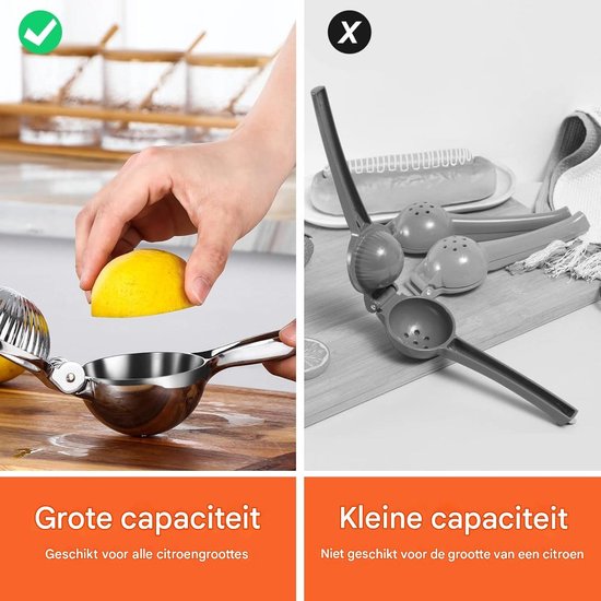 TOVBMUP Citruspers - Handmatige sapcentrifuge - Citroenpers - Diameter 7 cm - Duurzaam - Geschikt voor keukens, bars, restaurants - Veilig en duurzaam van tovbmup — afbeelding 4