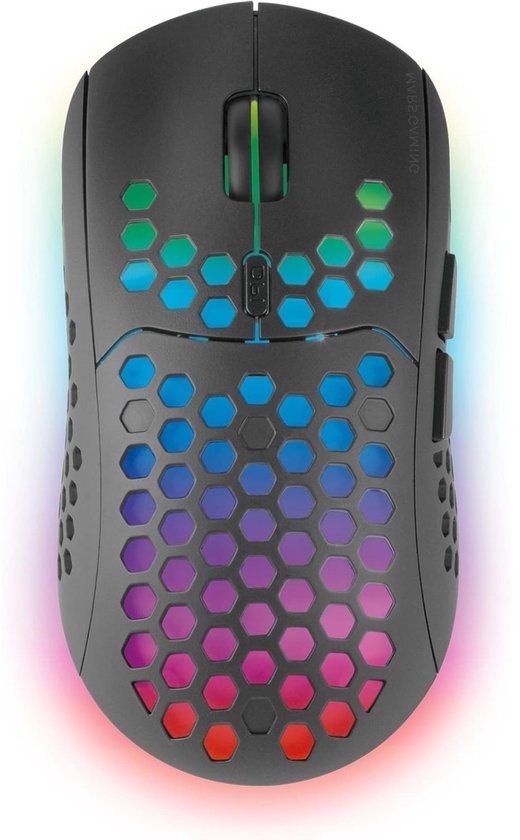 EXCITAT Muis - Gamingmuis – 2,4 GHz draadloze gamingmuis – Ultralicht 79 g – 3200 dpi – Zwart