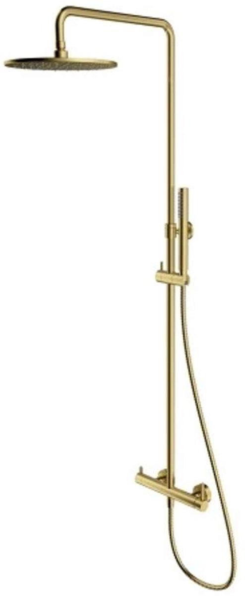 OMNIRES Y - Doucheset met kraan, diameter 25 cm, geborsteld messing Y1244MBSB