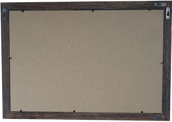 Cadre photo T249, cadre photo cadre mural en bois, 26x36cm aspect shabby maison de campagne ~ marron