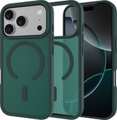 Cazy Hoesje geschikt voor iPhone 17 Pro - Compatibel met MagSafe - Military Grade Backcover - Groen