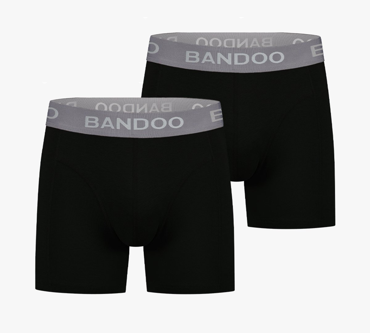 Bandoo Men's Bamboo - boxershorts heren - boxershorts - 2 Pack - Black - Black - Size : 3XL
