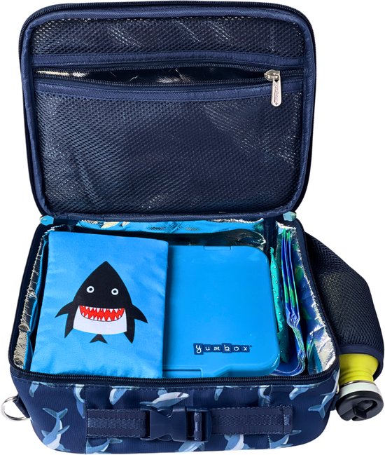 Yumbox Lunch Bag - waterafstotend - handige vakjes - lichtgewicht - Pacific Haai van Yumbox — afbeelding 3