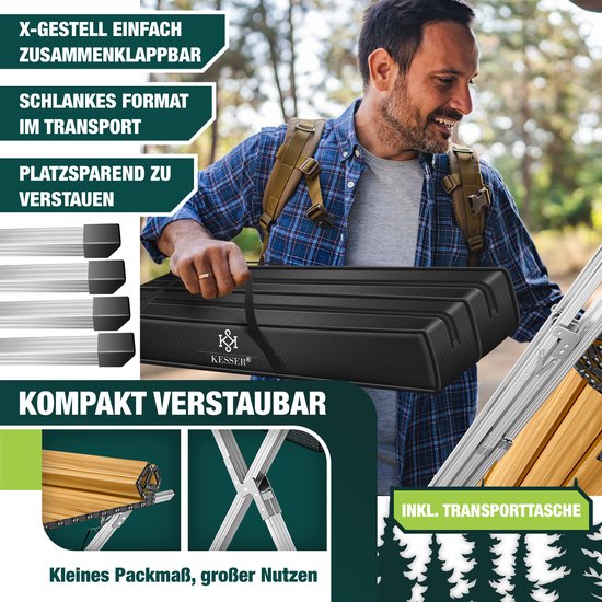 KESSER® Campingtafel inklapbare Tafel - Vouwtafel voor Buiten en Camping - Klaptafel Weerbestendig Tuintafel van KESSER — afbeelding 2