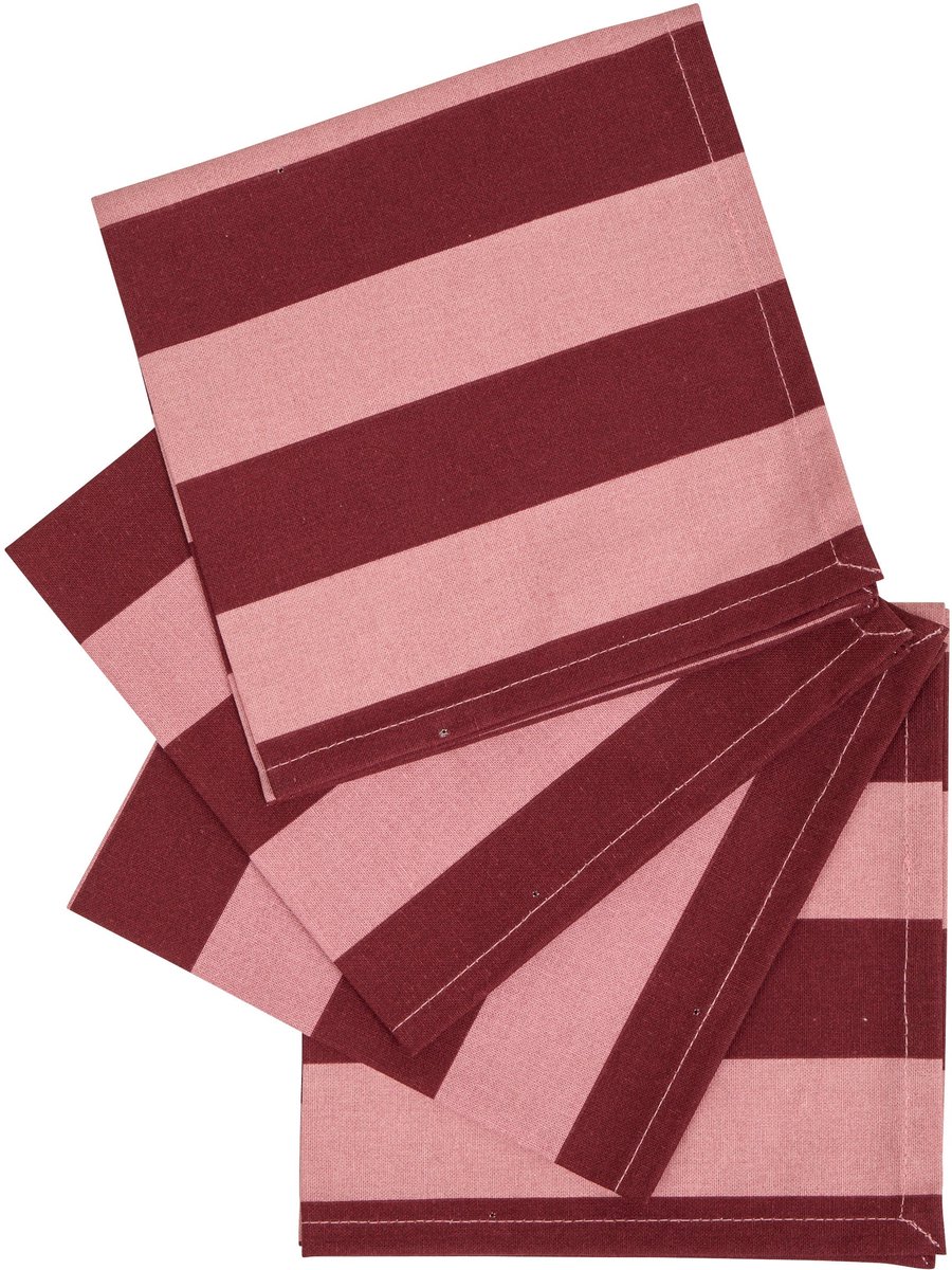 Atmosphera Servetten Chéri 40x40cm - Set van 4 stuks - Katoen - Roze