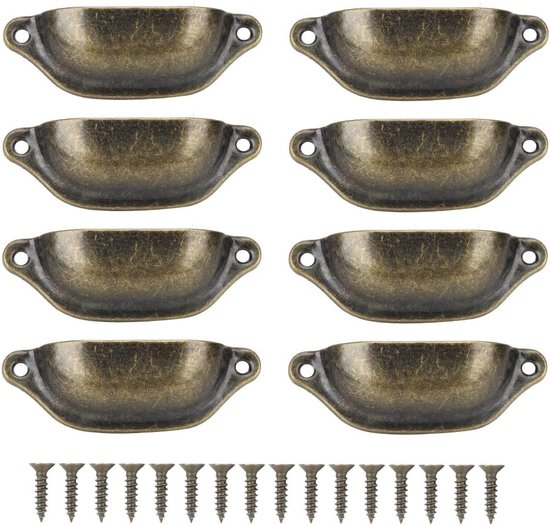 Shell Kast Vintage Antieke Zwarte Keukenkast Deur Kast Lade Pull Handvat Shell ...