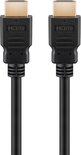 Twee zwarte HDMI-kabels met gouden connectoren, liggend naast elkaar.