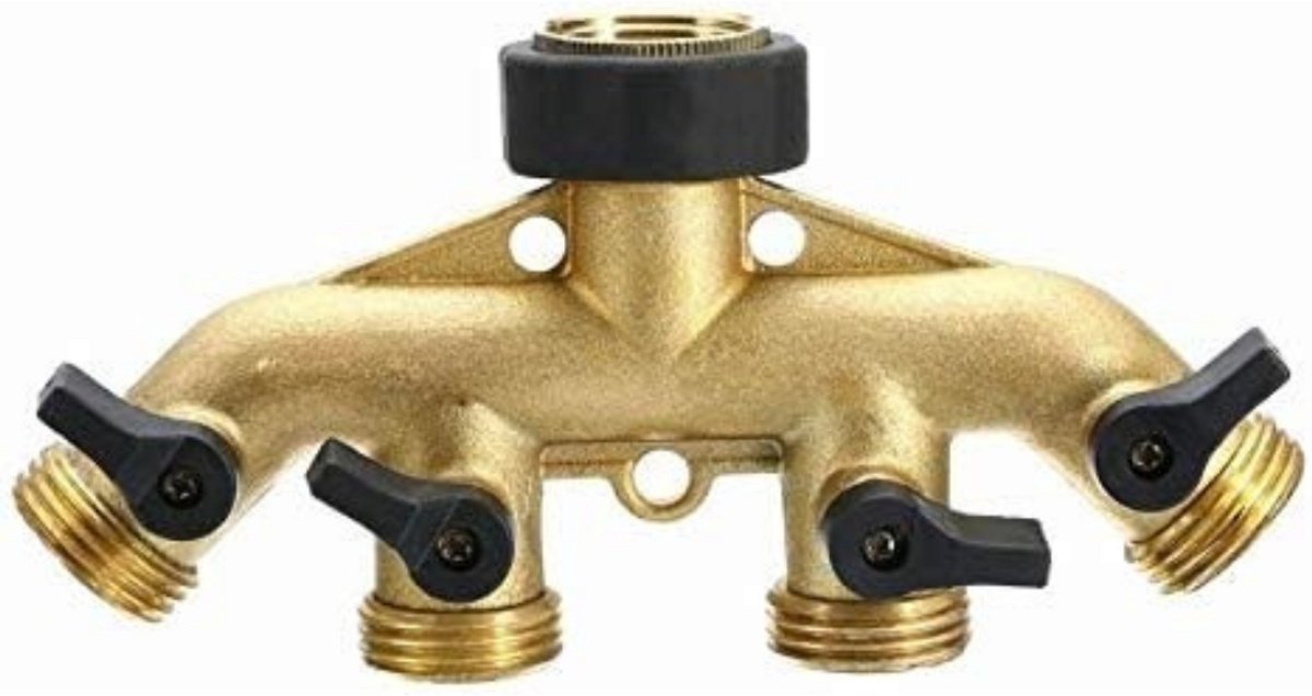 Goodivery® - Waterverdeler - Kraan Splitter - Tuinslang Splitter - 25x15x5 -geel