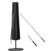 Parasolhoes - Parasolhoes Staande Parasol - Waterdichte Parasolhoes - Voor Zweefparasol en Staande Parasol - Zwart