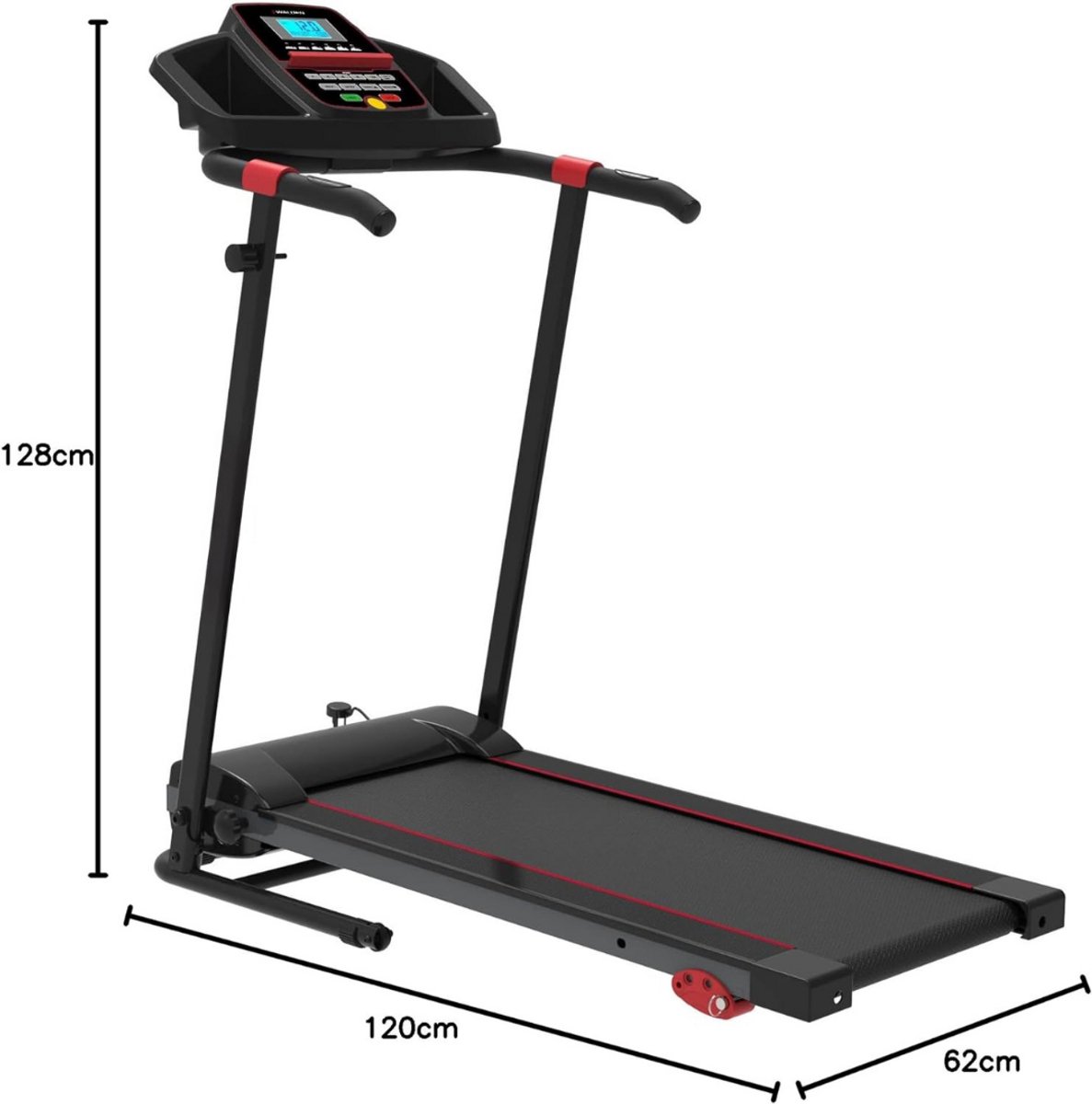 Afbeelding 2 van CLVP® Loopband Inklapbaar - Hometrainer Elektrisch - Walking Pad Fitness - Zwart