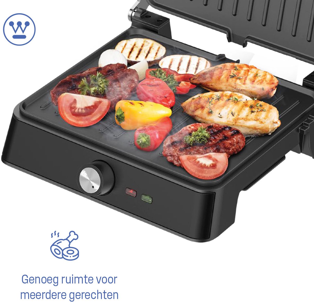 Westinghouse Retro Contactgrill - Zwart thumbnail 2