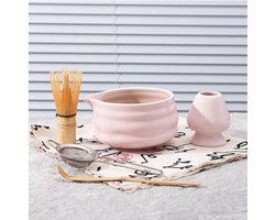 Saftiny® Matcha Set | 5-delig | Roze Set | Matcha Klopper | Thee Set | Starterkit | Duurzaam Cadeau | Japans Ritueel