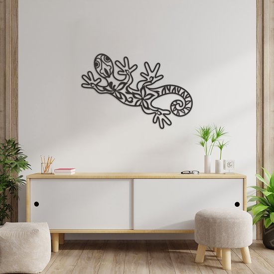 Décoration murale Décoration murale Salamandre Lézard Groot Panneau Mural Zwart Panneau Cadeau Cadeau Décoration Fête des Mères Fête des Vaderdag Mur Intérieur Mur Bois Anniversaire Uniek Nature Peinture Noël