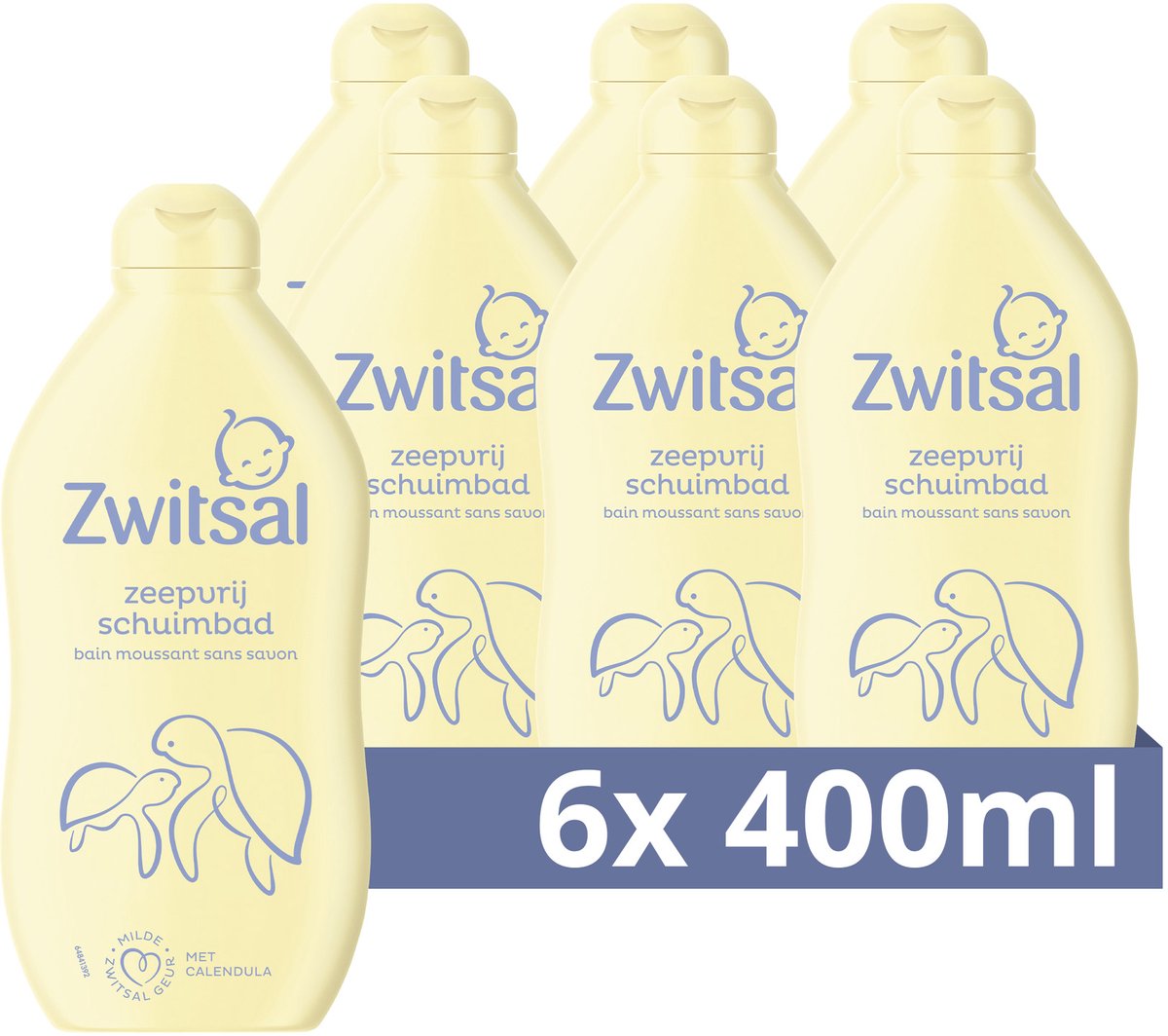 Goedkoopste Zwitsal Zeepvrij Schuimbad - Baby - helpt de natuurlijke huidbarrière te beschermen - 6 x 400 ml