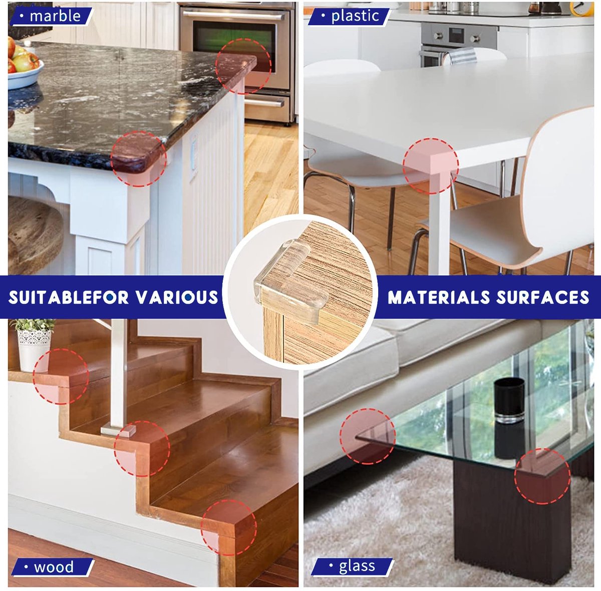 TTLUOKER® 40 stuks Hoekbeschermers baby - Tafelhoek beschermers - Hoekbeschermer tafel - Transparant- BPA-Vrij & Extra Sterk - Universeel voor Meubels – foto 6