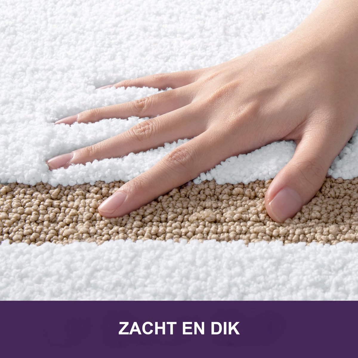 DEXI Ovale Badmat 61 x 110 cm, Antislip en Zachte