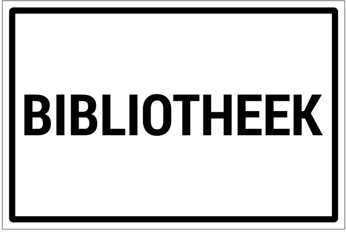 Bibliotheek sticker | 45 x 30 cm