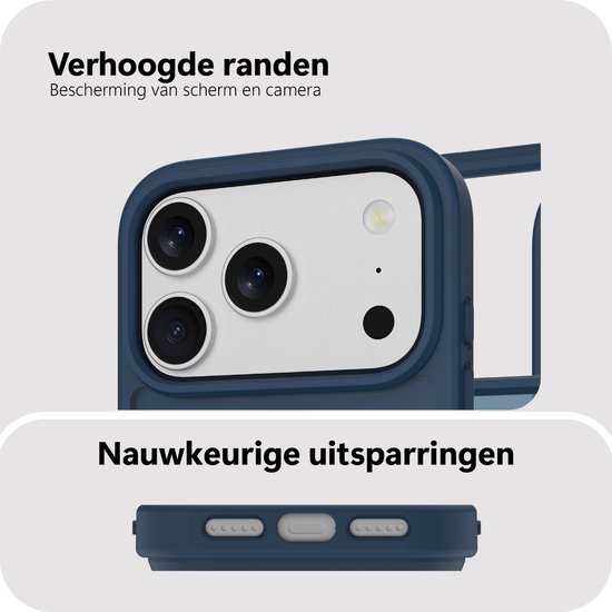 Coque Cazy pour iPhone 17 Pro Max – Compatible MagSafe – Coque arrière de qualité militaire – Blauw