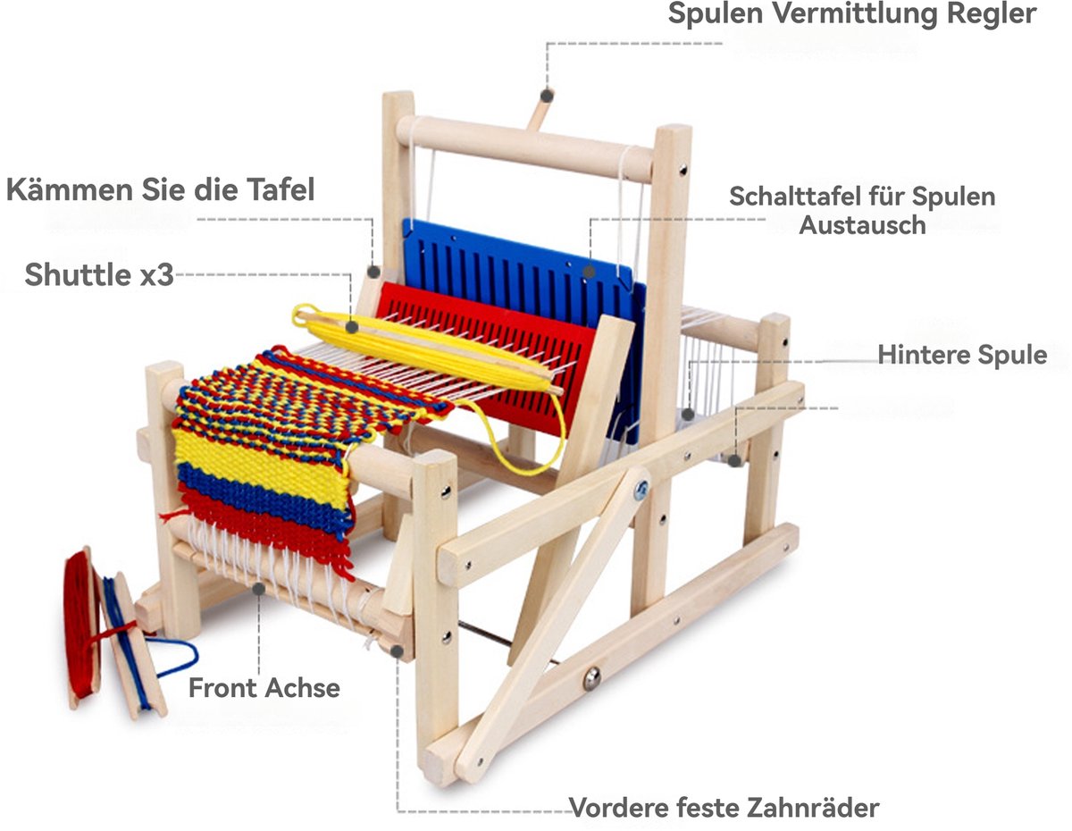 Weefgetouw Kam Weefmachine Tapijt Vork Kam Accessoires Beuken Tweekoppige Houten Houten Weefgetouw Kam Hout Hardhout