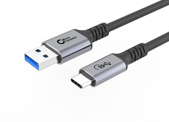 Câble USB Microconnect USB3.2CC01.5 USB 3.2 Gen 2 (3.1 Gen 2) 0 m USB A USB C Zwart