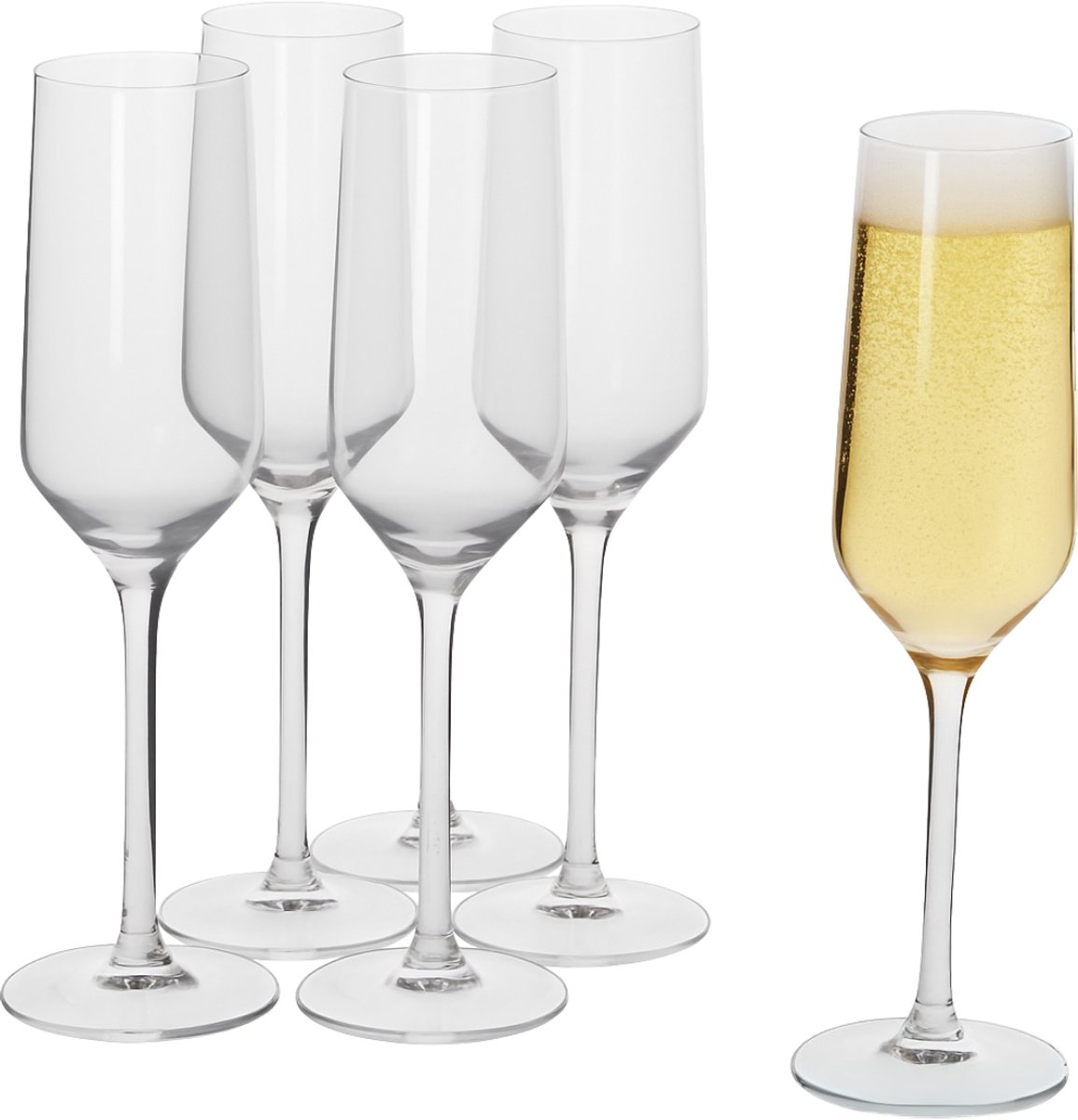Champagneglas / glazen 6x stuks 22 centiliter