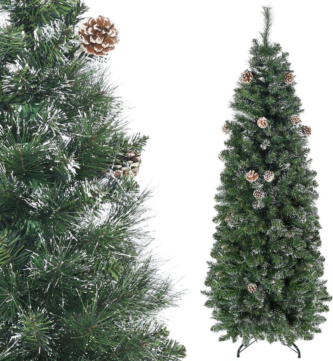 HOMCOM-Kerstboom-Kunststof-65x65x180cm-Groen