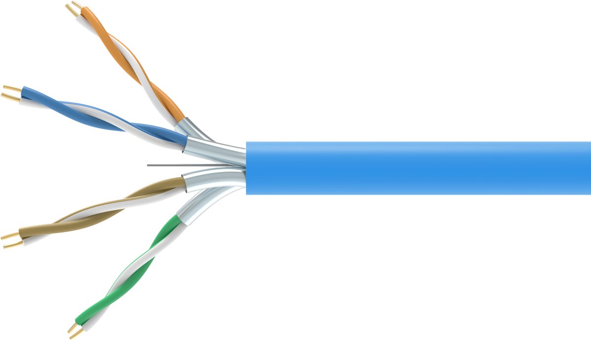 Equip Instal.Kab Cat6A U/FTP Dca 305.00m blauw LSZH