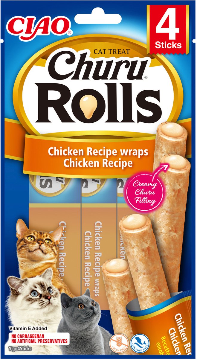 Inaba Churu Rolls - Kattensnack - Kip 40 g