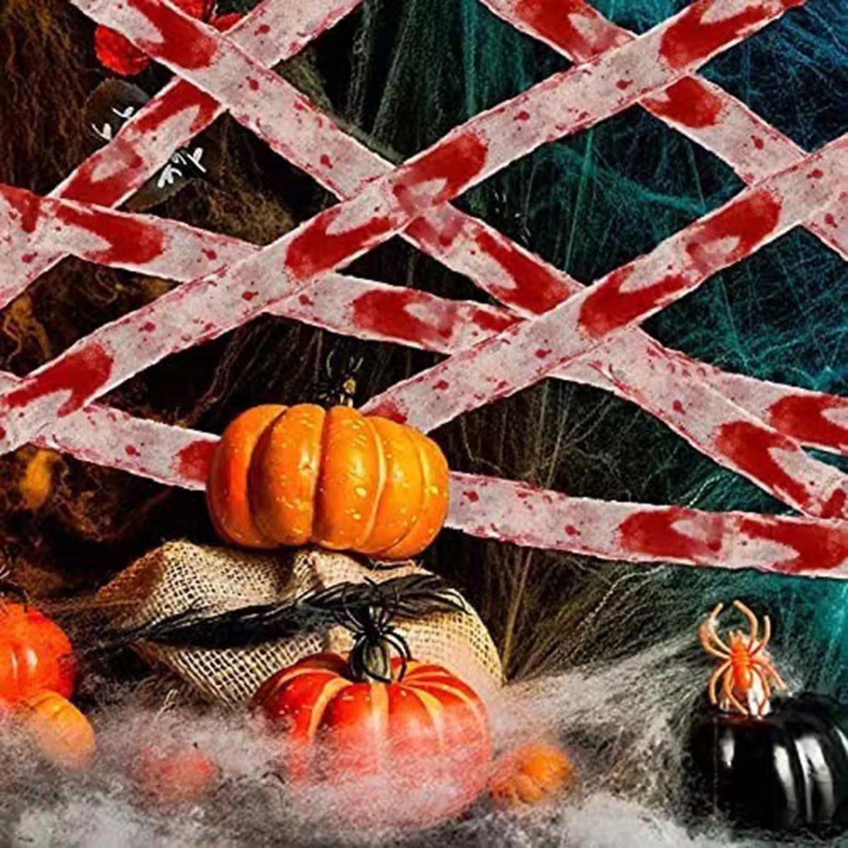 Ibenzoa® Griezelig Halloween Bloeddoek voor Angstaanjagende Decoraties en Kostuums, 10 m x 8 cm