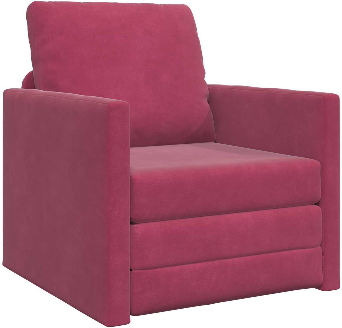 Slaapstoel - Uitklapbaar - Slaapbank - Logeerbed - Zetelbed - Slaapfauteuil - Vouwbed - 1 persoons - Zeer comfortabel - Rood