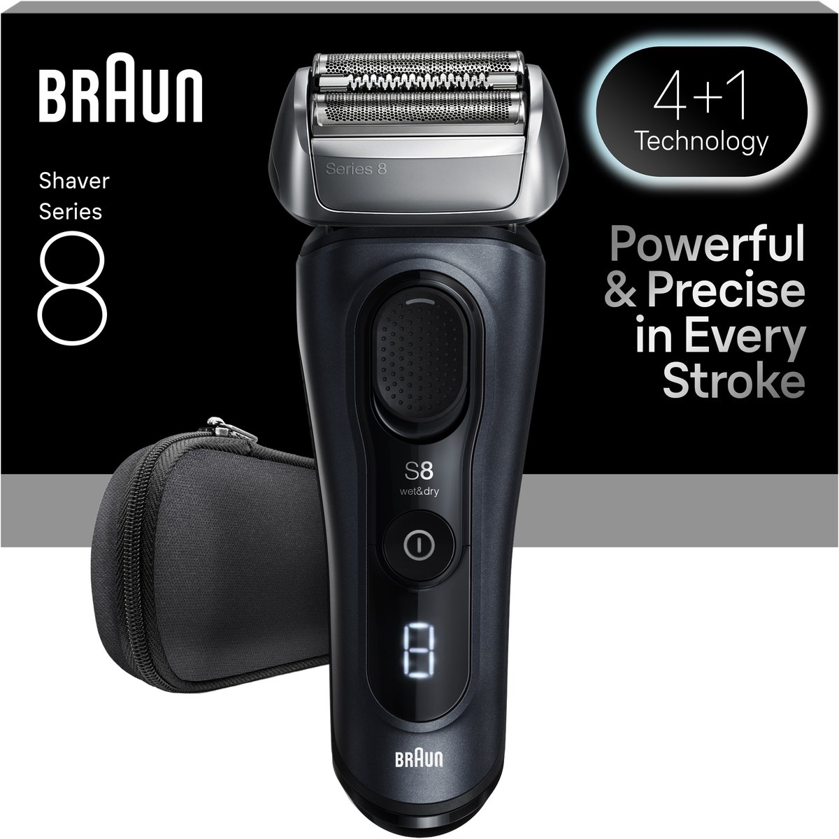 Braun Series 8 8603s Scheerapparaat met scheerblad Trimmer Grijs