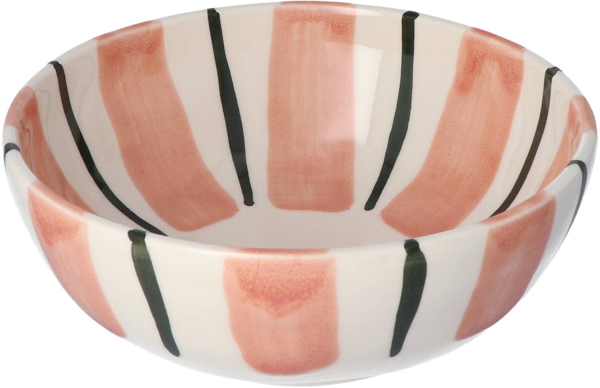 Duro Ceramics - Ontbijtkom Linear Terracotta 18x7,5cm - Schalen
