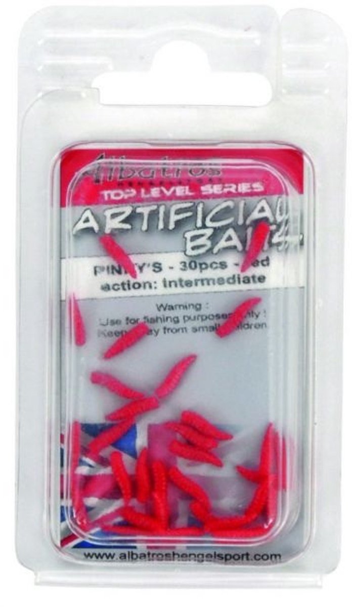 Albatros Artificial Baits Pinky's (30 pcs) - Kleur : White van Albatros — afbeelding 3