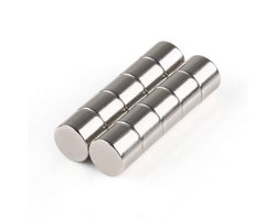 ARCELI Ronde Magneten 8x5mm 10-Pack voor Koelkast, Knutselprojecten, Whiteboard, Landkaart Gemaakt van Roestvrij Staal