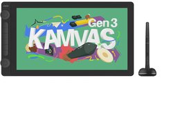 Huion Kamvas 16 (Gen 3) met standaard - pen display - tekentablet - tekenscherm - grafische tablet met scherm - 16"