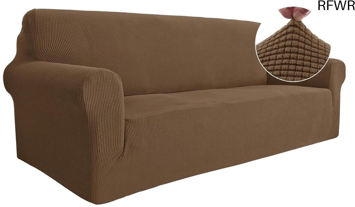 RFWR® Rekbare Bankhoes 3 Zits - Universele Elastische Sofahoes voor Comfort en Bescherming