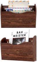 Porte-revues Bambou Dimono 21x25x23cm - Organisateur Bureau Design