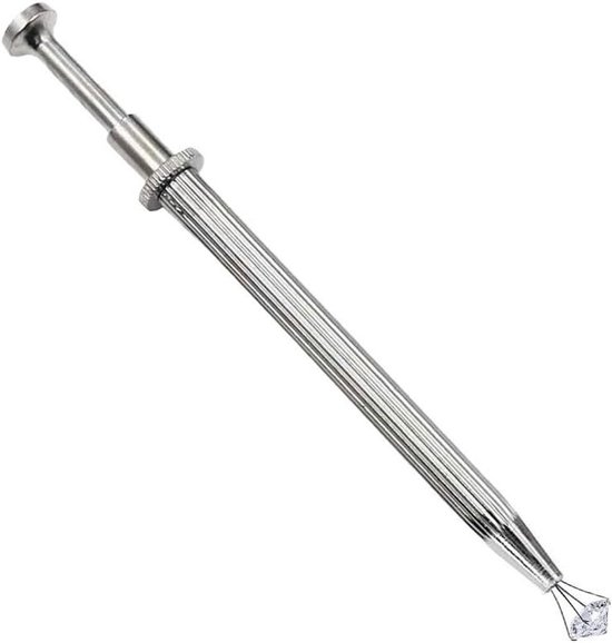 Foto: Allecto plus piercing bal tang met diamant edelstenen roestvrij staal prong kogelhouder pick up gereedschap for sieraden