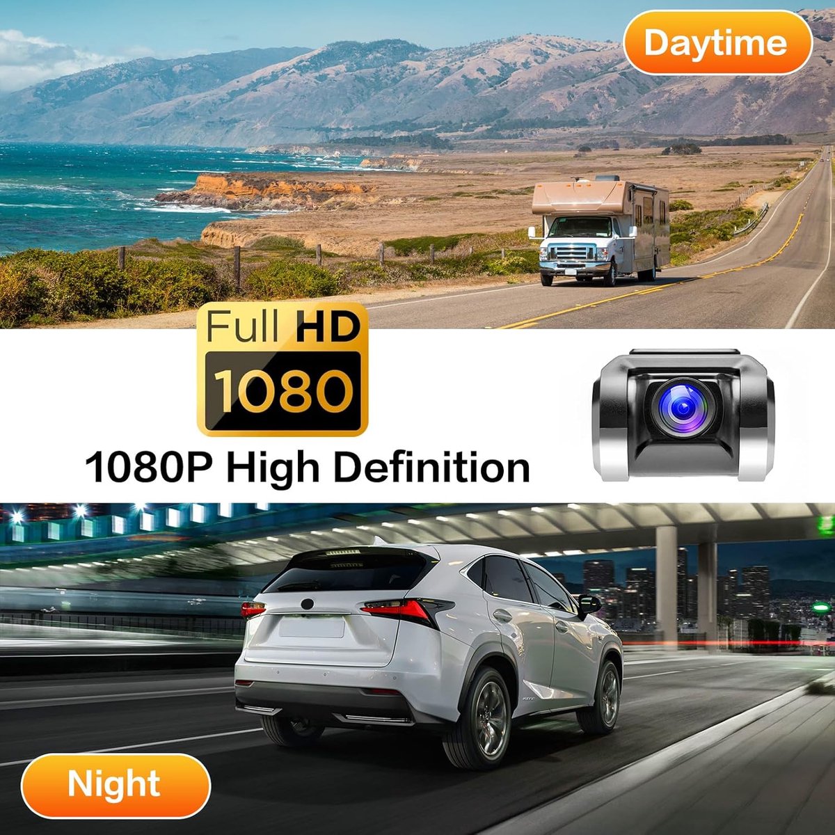 USB-auto DVR-camera/videorecorder, loop-opname ADAS, dashcam, met 32 GB SD-kaart, 24-uurs parkeermodus, rijrecorder, dashcam voor Android, radio, stereo, GPS, dvd, nachtzicht, Full HD – foto 2