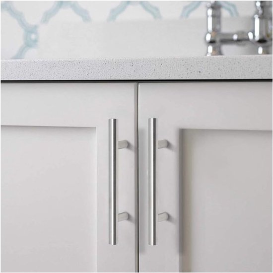 Keuken Kast Handgrepen - Geborsteld RVS - 6 Stuks - 224mm | bol
