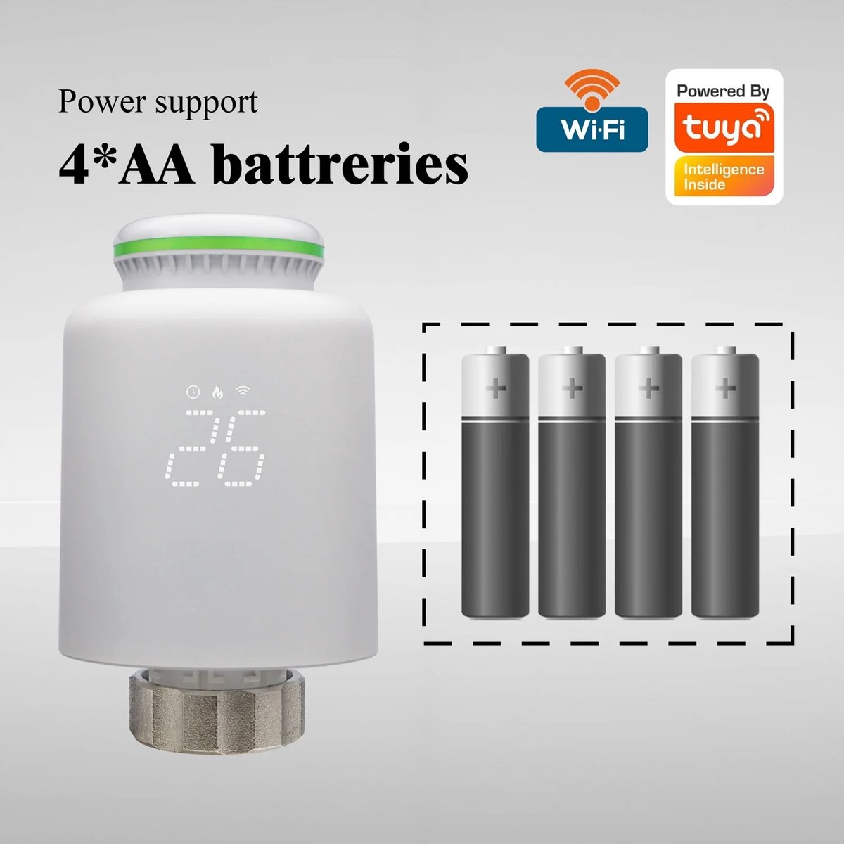 Quality Heating Wifi Slimme radiatorknop - Thermostatische Radiatorkraan - Thermostaatknoppen - Slimme radiatorknop thumbnail 3