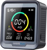INKBIRD Binnenluchtkwaliteit Monitor, CO2 Detector, Nauwkeurige NDIR Sensor, Temperatuur en Relatieve Luchtvochtigheid, Binnen CO2 Meter met Dataregistratie, voor Auto's, Wijnkelders, Kweektenten, Woningen (PTH-9A))